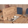 Hanah Home Vina 1048 Mesa Extensible y Sillas, Pino Atlántico y Azul Oscuro